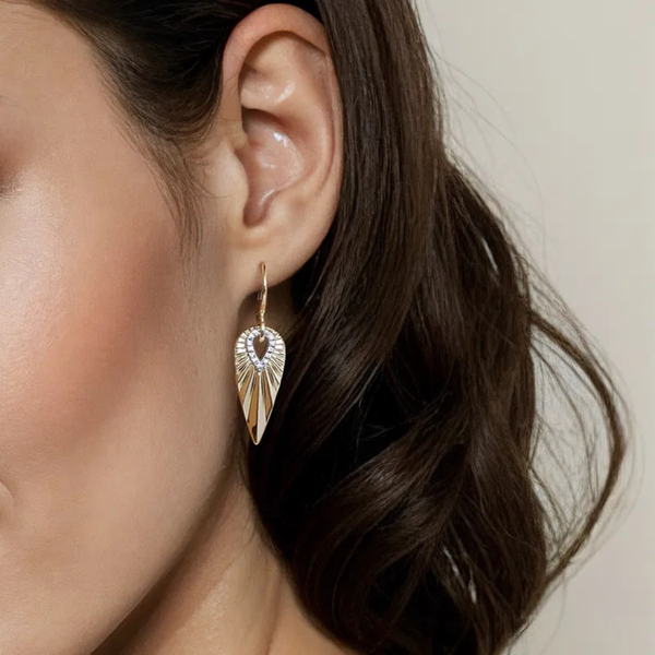 Gabriel & Co. Contemporary White & Yellow Gold Earrings Image 4 SVS Fine Jewelry Oceanside, NY