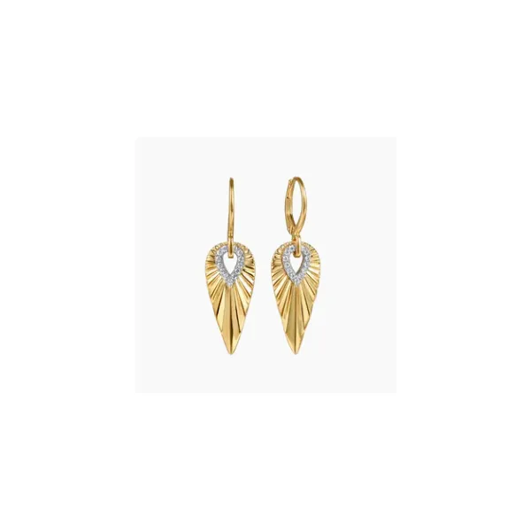 Gabriel & Co. Contemporary White & Yellow Gold Earrings SVS Fine Jewelry Oceanside, NY