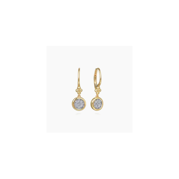 Gabriel & Co. Bujukan White & Yellow Gold Earrings SVS Fine Jewelry Oceanside, NY