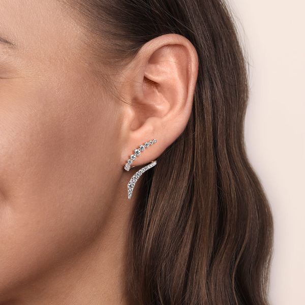 Gabriel & Co. Kaslique White Gold Diamond Earrings Image 2 SVS Fine Jewelry Oceanside, NY