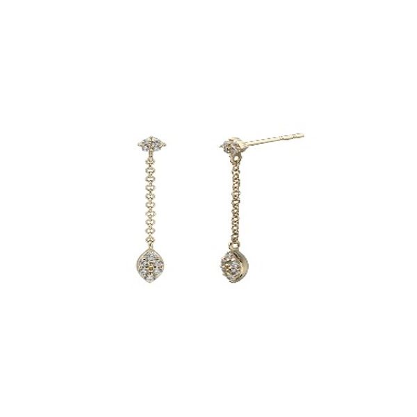 Yellow Gold Diamond Earrings, 0.10Cttw SVS Fine Jewelry Oceanside, NY