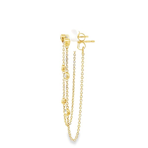Yellow Gold Diamond Earrings, 0.20Cttw Image 2 SVS Fine Jewelry Oceanside, NY