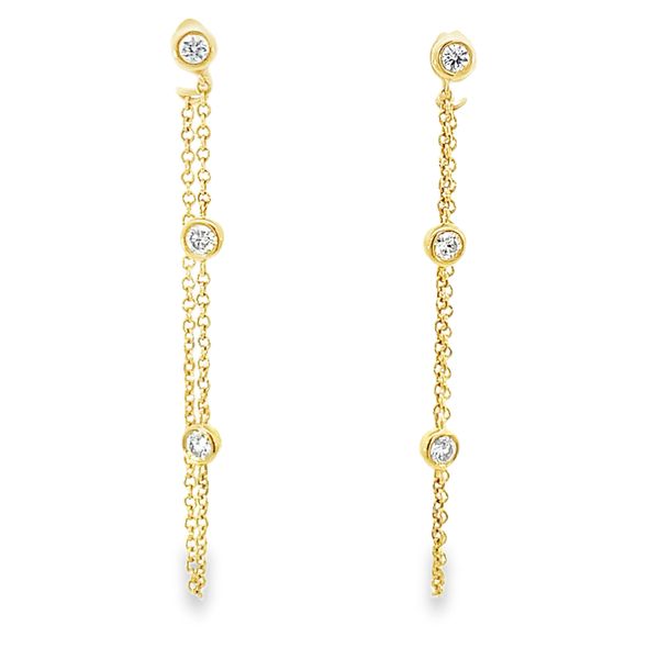 Yellow Gold Diamond Earrings, 0.20Cttw SVS Fine Jewelry Oceanside, NY