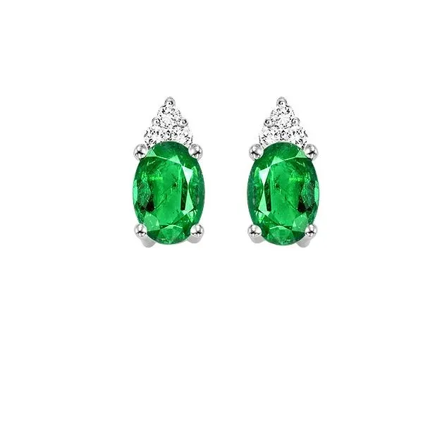 SVS Oval Birthstone Earrings: Emerald SVS Fine Jewelry Oceanside, NY