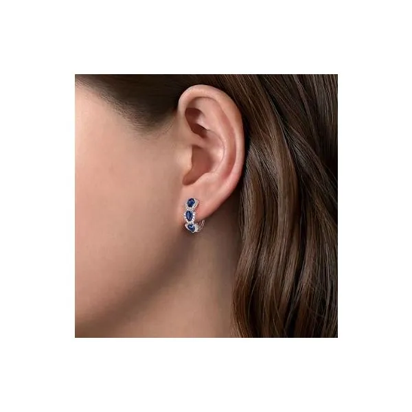Gabriel & Co. Lusso Color White Gold Earrings Image 2 SVS Fine Jewelry Oceanside, NY