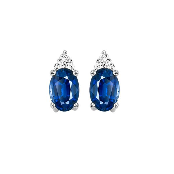 SVS Oval September Birthstone Earrings: Sapphire SVS Fine Jewelry Oceanside, NY