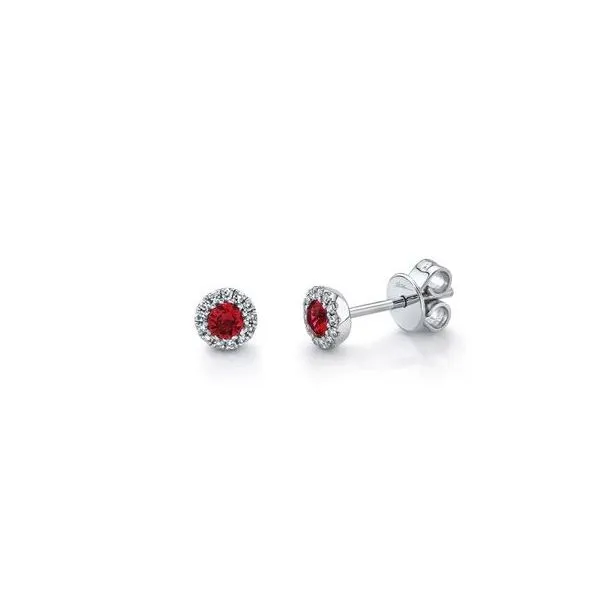 Shy Creation White Gold, Diamond, & Ruby Earrings similar item image