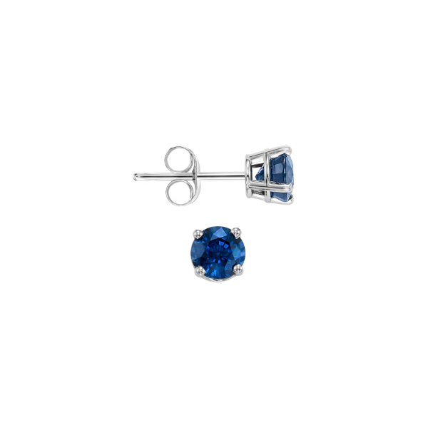 White Gold & Sapphire Four Prong Studs, 0.50Cttw SVS Fine Jewelry Oceanside, NY