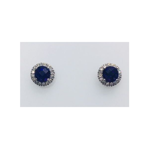 14k White Gold, Diamond and Amethyst Birthstone Earrings- February 1.51Cttw SVS Fine Jewelry Oceanside, NY
