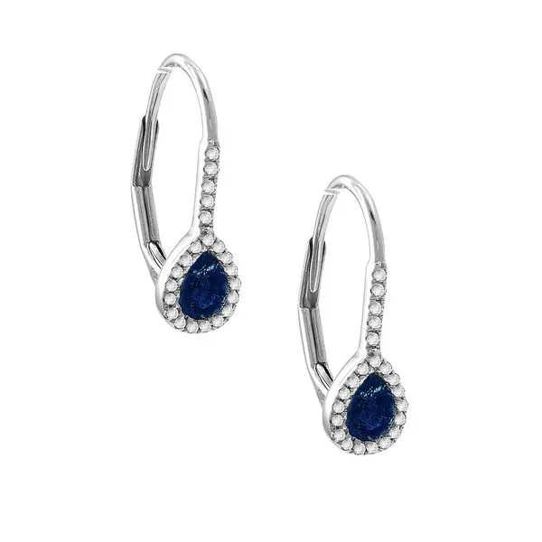 White Gold, Diamond, & Sapphire Earrings SVS Fine Jewelry Oceanside, NY