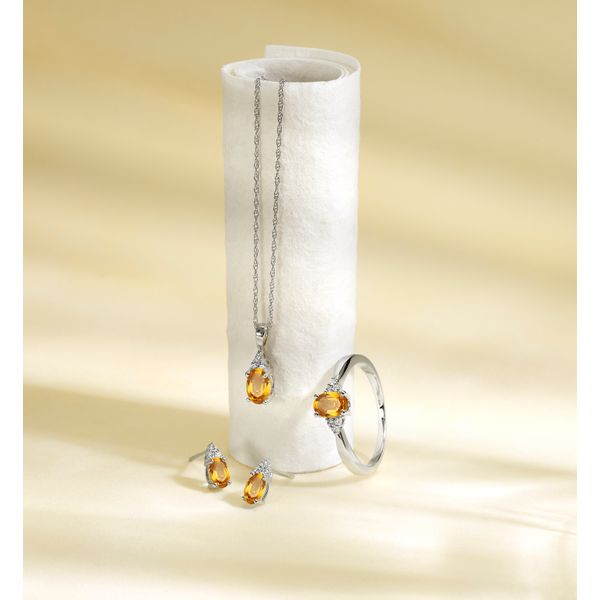 SVS Oval November Birthstone Earrings: Citrine Image 3 SVS Fine Jewelry Oceanside, NY