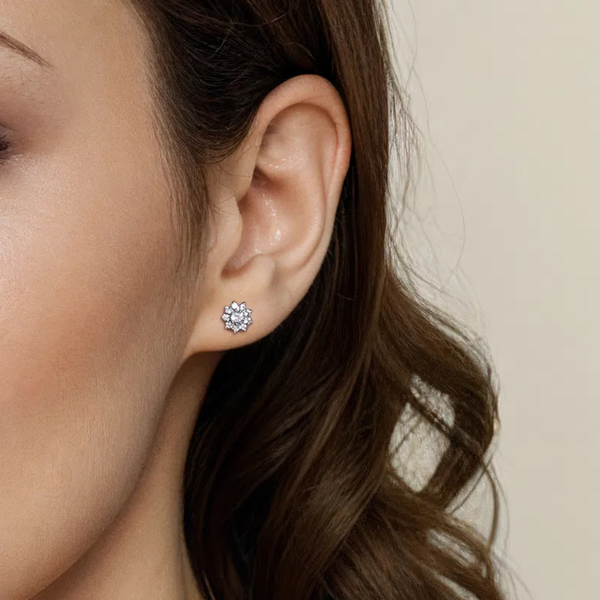 Gabriel & Co. Lusso Color White Gold Earrings Image 4 SVS Fine Jewelry Oceanside, NY