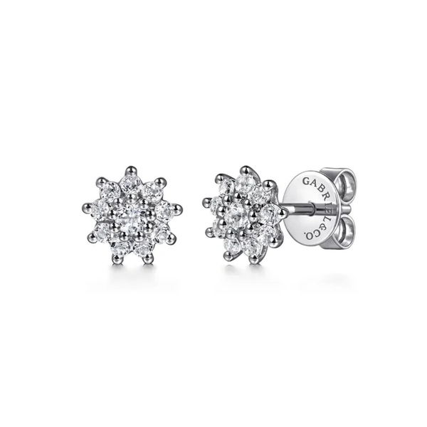 Gabriel & Co. Lusso Color White Gold Earrings SVS Fine Jewelry Oceanside, NY