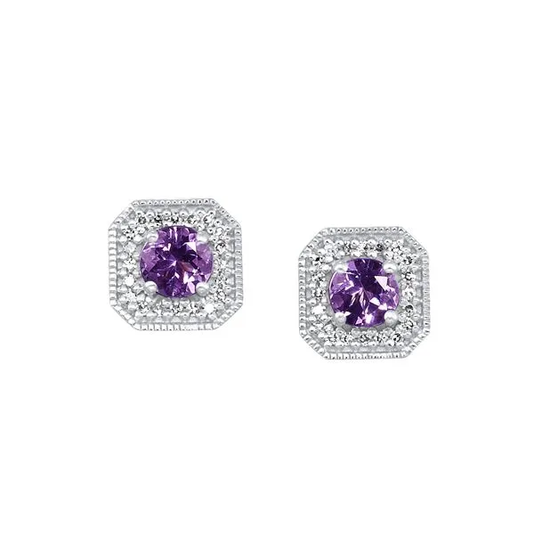 SVS Birthstone Collection: Amethyst Studs - February SVS Fine Jewelry Oceanside, NY