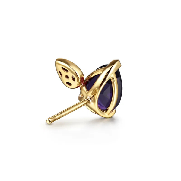 Gabriel & Co. Lusso Color White & Yellow Gold Earrings Image 3 SVS Fine Jewelry Oceanside, NY