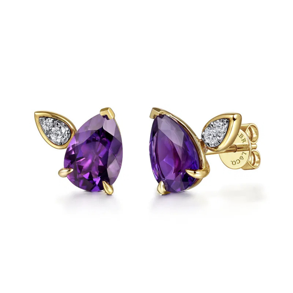 Gabriel & Co. Lusso Color White & Yellow Gold Earrings SVS Fine Jewelry Oceanside, NY