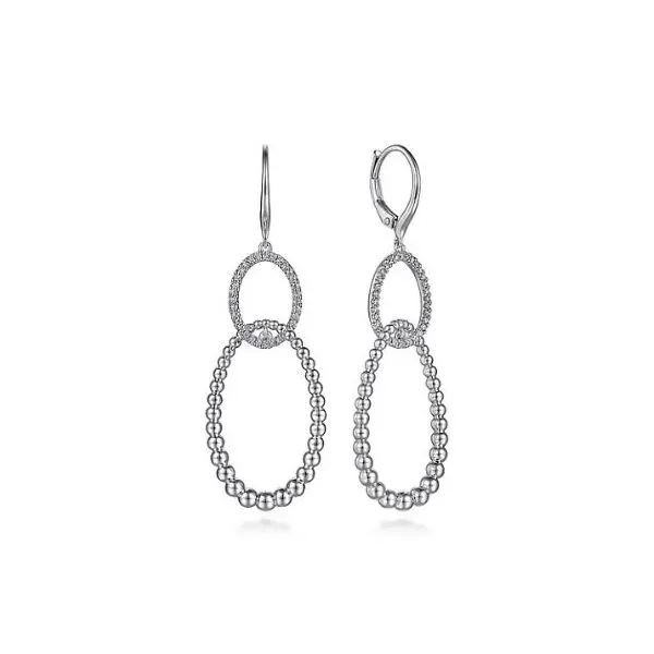 Gabriel & Co. Bujukan Silver And White Sapphire Earrings SVS Fine Jewelry Oceanside, NY