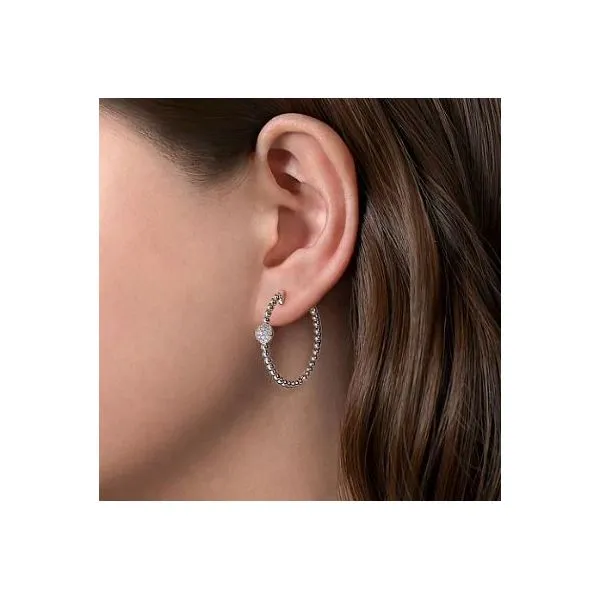 Gabriel & Co. Bujukan Silver & White Sapphire Earrings Image 2 SVS Fine Jewelry Oceanside, NY