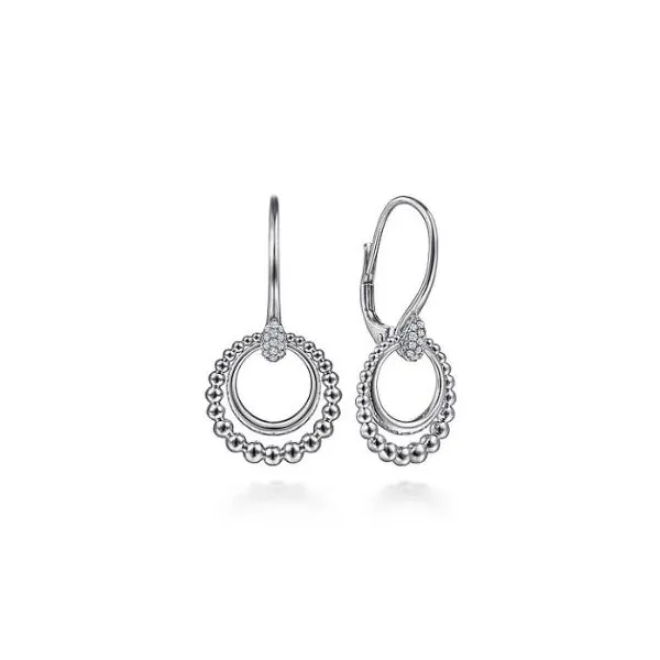 Gabriel & Co. Bujukan Silver & White Sapphire Earrings SVS Fine Jewelry Oceanside, NY