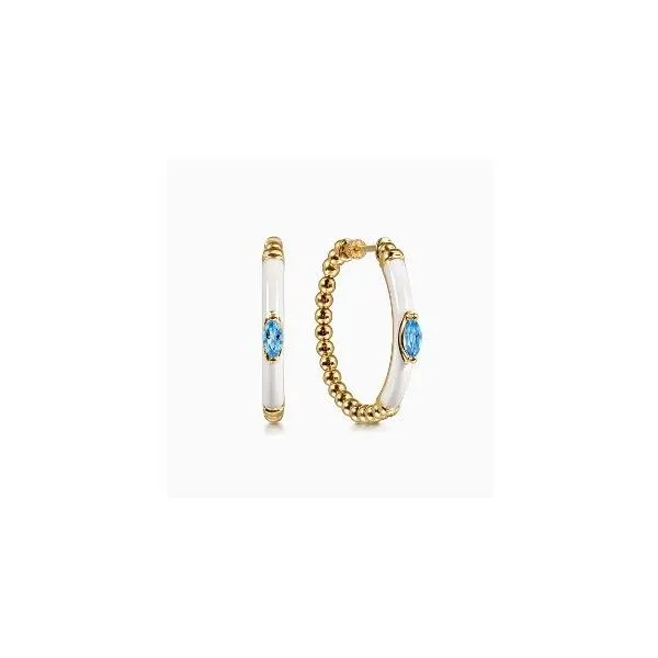 Gabriel & Co. Bujukan Yellow Gold Earrings SVS Fine Jewelry Oceanside, NY