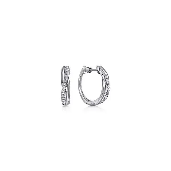 Gabriel & Co. Contemporary Silver & Sapphire Earrings SVS Fine Jewelry Oceanside, NY