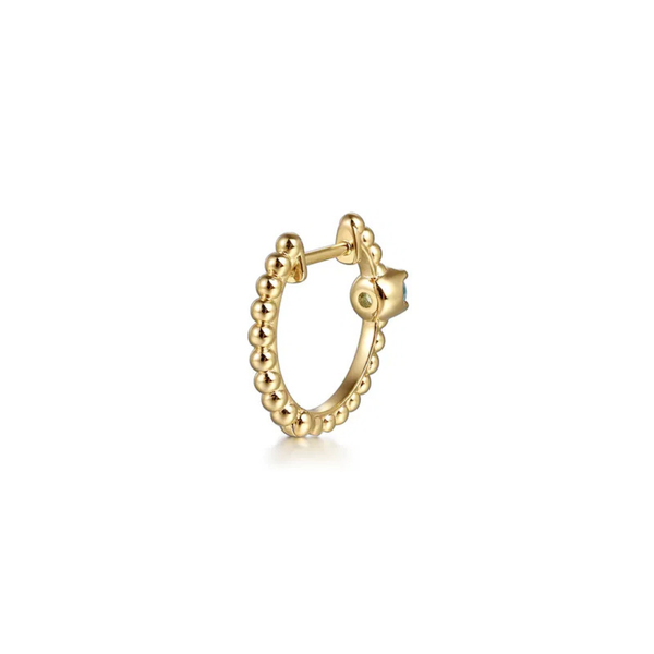 Gabriel & Co. Bujukan Yellow Gold Huggie Earrings Image 3 SVS Fine Jewelry Oceanside, NY