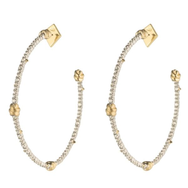 Alexis Bittar Crystal Knot Hoop Earrings Image 2 SVS Fine Jewelry Oceanside, NY