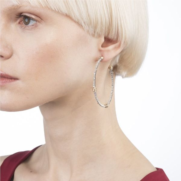Alexis Bittar Crystal Knot Hoop Earrings Image 3 SVS Fine Jewelry Oceanside, NY