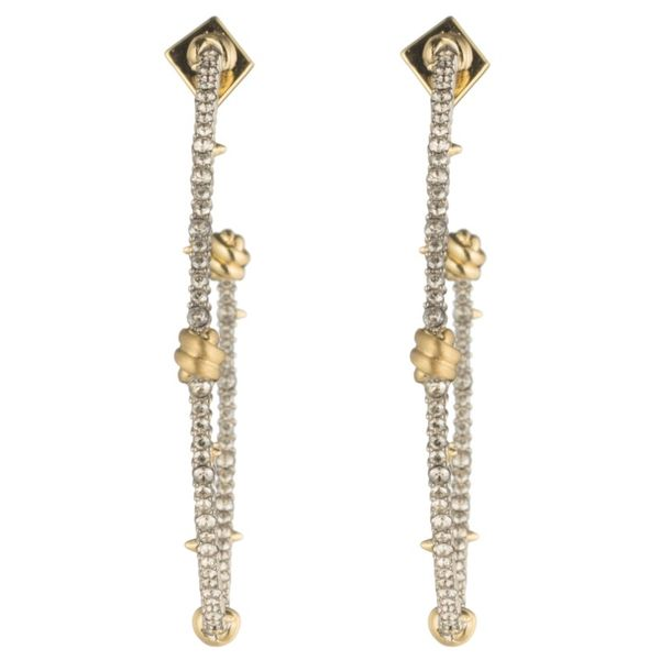 Alexis Bittar Crystal Knot Hoop Earrings SVS Fine Jewelry Oceanside, NY