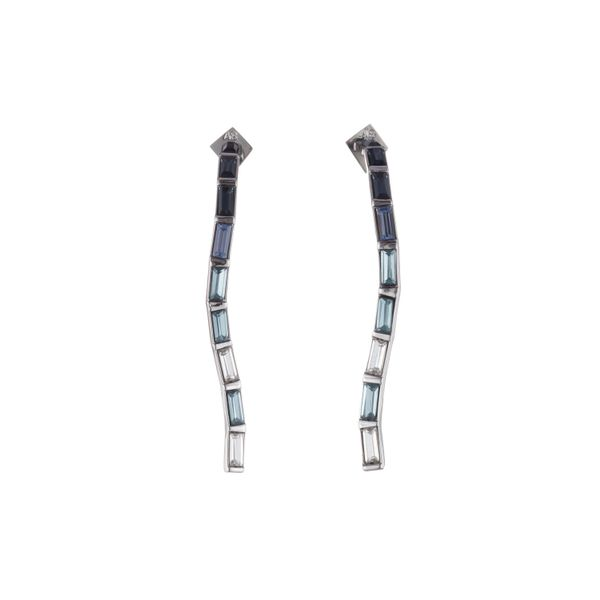 Alexis Bittar Ombre Crystal Baguette Linear Post Earrings SVS Fine Jewelry Oceanside, NY