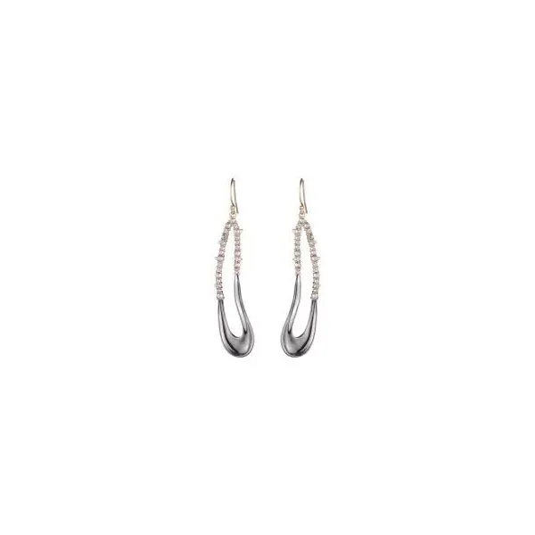 Alexis Bittar Crystal Encrusted Freeform Drop Earrings SVS Fine Jewelry Oceanside, NY