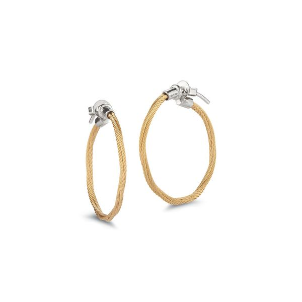 ALOR Classique Yellow Cable Earrings SVS Fine Jewelry Oceanside, NY