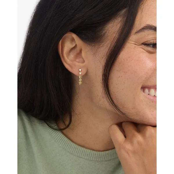 Melinda Maria Not Your Basic Gold Soft Hoop Earrings Image 2 SVS Fine Jewelry Oceanside, NY