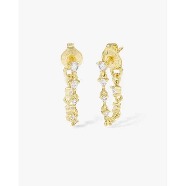 Melinda Maria Not Your Basic Gold Soft Hoop Earrings SVS Fine Jewelry Oceanside, NY
