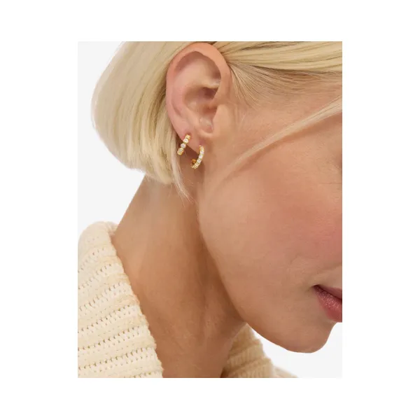 Melinda Maria They're So Cute Gold Huggie Set Image 2 SVS Fine Jewelry Oceanside, NY