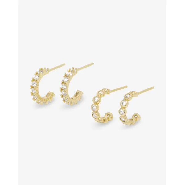 Melinda Maria They're So Cute Gold Huggie Set SVS Fine Jewelry Oceanside, NY