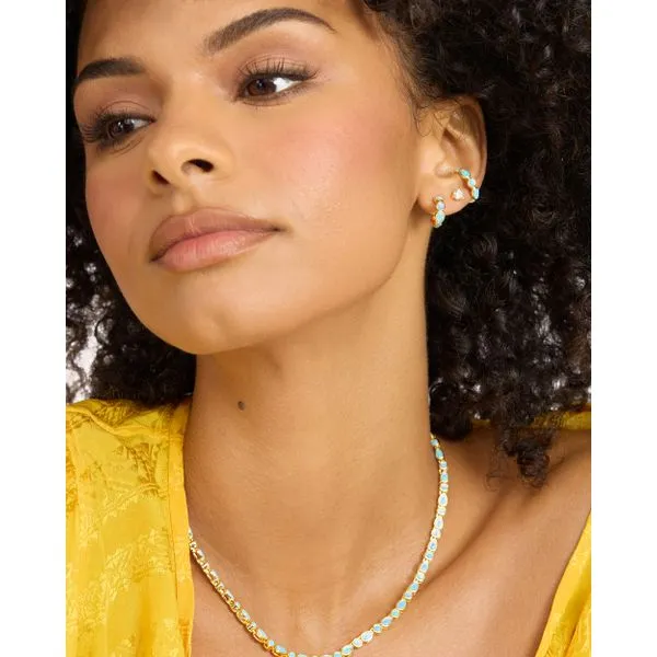 Melinda Maria Isla Gold Huggies Image 2 SVS Fine Jewelry Oceanside, NY