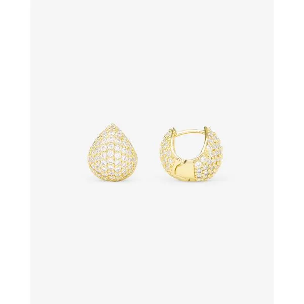 Melinda Maria Lil Norah Gold Pave Earrings SVS Fine Jewelry Oceanside, NY