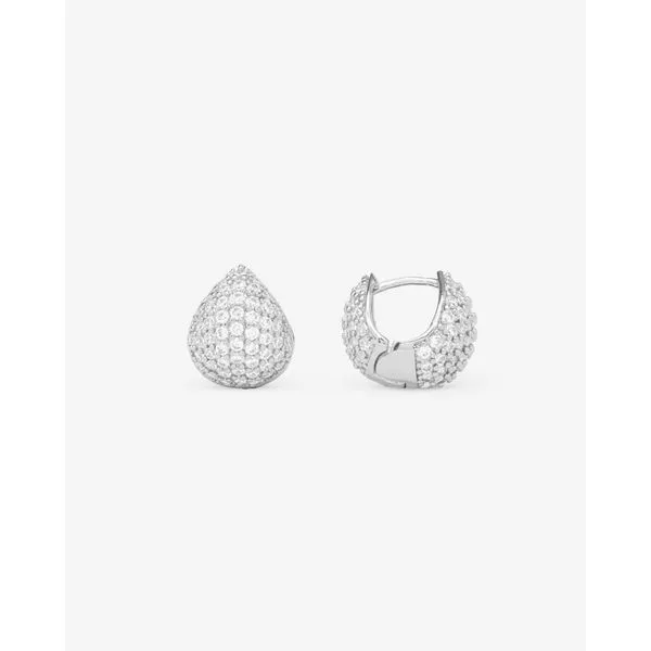 Melinda Maria Lil Norah Silver Pave Earrings SVS Fine Jewelry Oceanside, NY