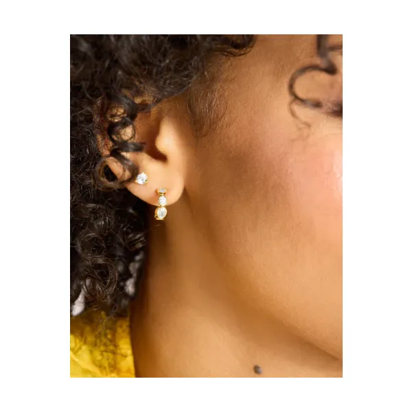 Melinda Maria Isla Gold Huggies Image 2 SVS Fine Jewelry Oceanside, NY