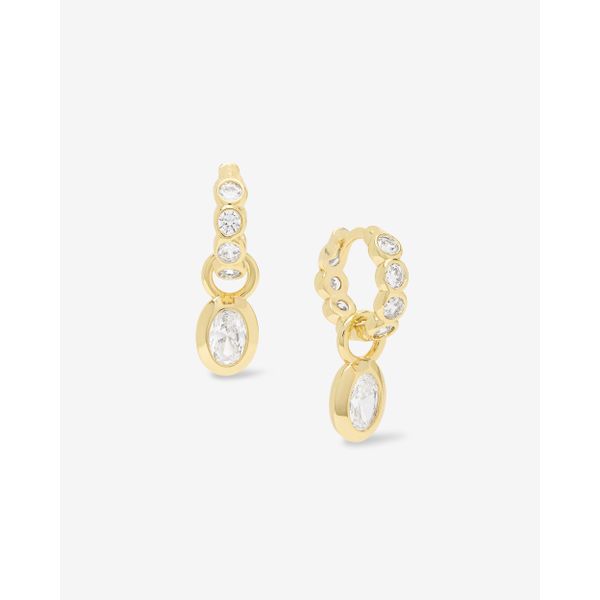 Melinda Maria She's A Boss Gold Huggies SVS Fine Jewelry Oceanside, NY