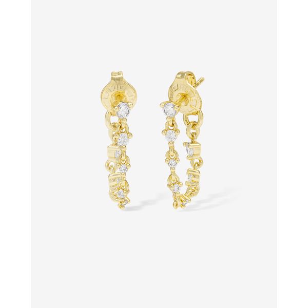 Melinda Maria Not Your Basic Gold Soft Hoop Earrings SVS Fine Jewelry Oceanside, NY