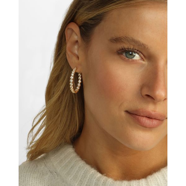 Melinda Maria Baroness Gold Hoops, 1.25