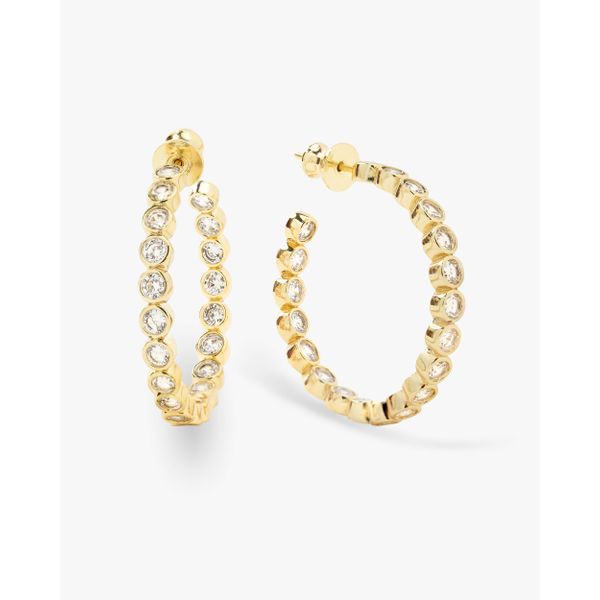 Melinda Maria Baroness Gold Hoops, 1.25