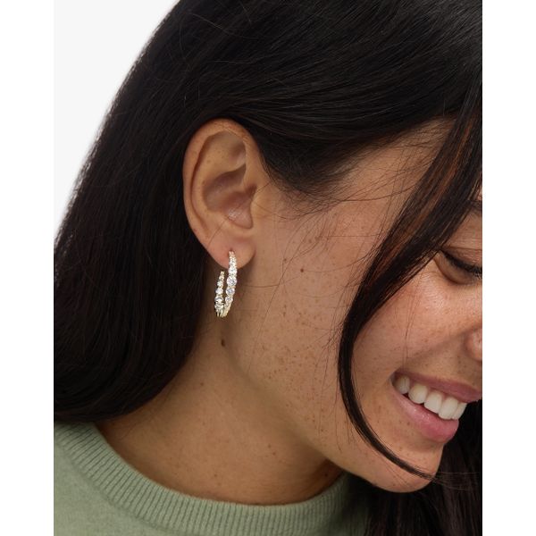 Melinda Maria Oh She Fancy Gold Graduated Hoops, 1