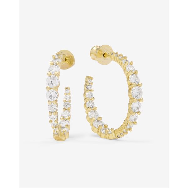 Melinda Maria Oh She Fancy Gold Graduated Hoops, 1
