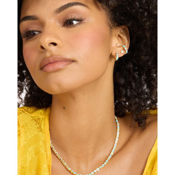 Melinda Maria Isla Gold Huggies Image 2 SVS Fine Jewelry Oceanside, NY