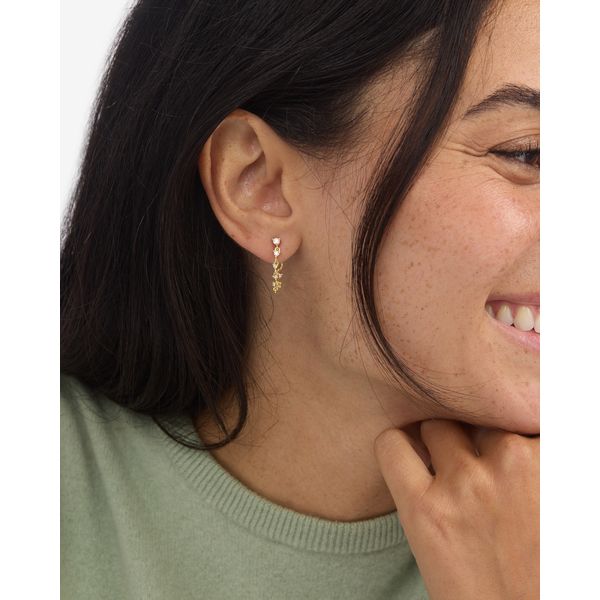 Melinda Maria Not Your Basic Gold Soft Hoop Earrings Image 2 SVS Fine Jewelry Oceanside, NY