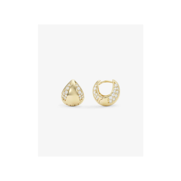 Melinda Maria Lil Norah Gold Mixed Pavé Earrings SVS Fine Jewelry Oceanside, NY