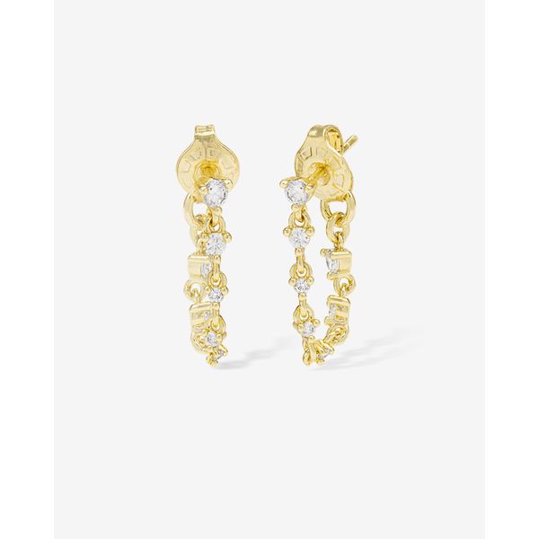 Melinda Maria Not Your Basic Gold Soft Hoop Earrings SVS Fine Jewelry Oceanside, NY